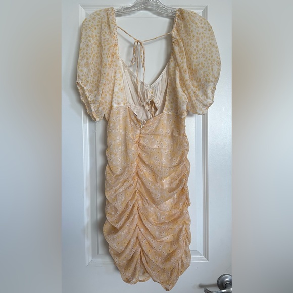 Free People Tessa Yellow Daisy Mini Dress - Picture 5 of 7